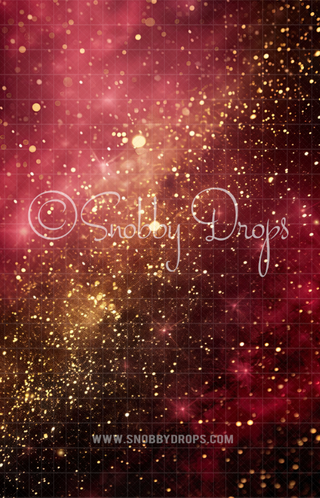 Red and Gold Glitter Fine Art Fabric Backdrop Sweep-Fabric Photography Sweep-Snobby Drops Fabric Backdrops for Photography, Exclusive Designs by Tara Mapes Photography, Enchanted Eye Creations by Tara Mapes, photography backgrounds, photography backdrops, fast shipping, US backdrops, cheap photography backdrops