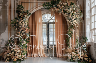 Roses and Curtains Fine Art Fabric Backdrop-Fabric Photography Backdrop-Snobby Drops Fabric Backdrops for Photography, Exclusive Designs by Tara Mapes Photography, Enchanted Eye Creations by Tara Mapes, photography backgrounds, photography backdrops, fast shipping, US backdrops, cheap photography backdrops
