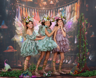 RTS Fairy Closet Fabric Backdrop Sweep 10x15 with pole pocket-Fabric Photography Sweep-Snobby Drops Fabric Backdrops for Photography, Exclusive Designs by Tara Mapes Photography, Enchanted Eye Creations by Tara Mapes, photography backgrounds, photography backdrops, fast shipping, US backdrops, cheap photography backdrops
