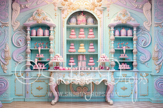 RTS 10x8 fleece Pretty Pastel Candy Shelves Fabric Backdrop-Fabric Photography Backdrop-Snobby Drops Fabric Backdrops for Photography, Exclusive Designs by Tara Mapes Photography, Enchanted Eye Creations by Tara Mapes, photography backgrounds, photography backdrops, fast shipping, US backdrops, cheap photography backdrops