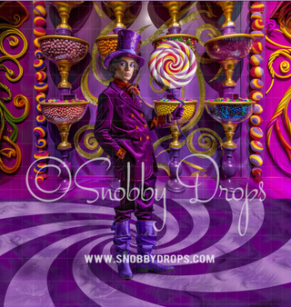 RTS Purple Spiral Fabric Backdrop-Fabric Photography Backdrop-Snobby Drops Fabric Backdrops for Photography, Exclusive Designs by Tara Mapes Photography, Enchanted Eye Creations by Tara Mapes, photography backgrounds, photography backdrops, fast shipping, US backdrops, cheap photography backdrops