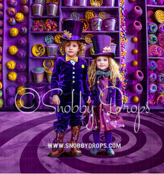 RTS Purple Spiral Fabric Backdrop-Fabric Photography Backdrop-Snobby Drops Fabric Backdrops for Photography, Exclusive Designs by Tara Mapes Photography, Enchanted Eye Creations by Tara Mapes, photography backgrounds, photography backdrops, fast shipping, US backdrops, cheap photography backdrops