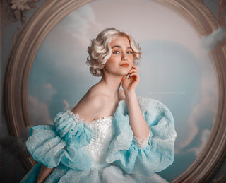 Sky Renaissance Room Fabric Backdrop Sweep-Fabric Photography Sweep-Snobby Drops Fabric Backdrops for Photography, Exclusive Designs by Tara Mapes Photography, Enchanted Eye Creations by Tara Mapes, photography backgrounds, photography backdrops, fast shipping, US backdrops, cheap photography backdrops