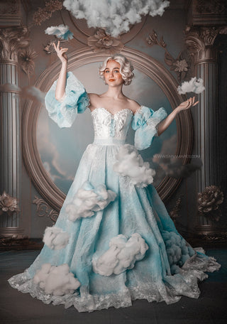 Sky Renaissance Room Fabric Backdrop Sweep-Fabric Photography Sweep-Snobby Drops Fabric Backdrops for Photography, Exclusive Designs by Tara Mapes Photography, Enchanted Eye Creations by Tara Mapes, photography backgrounds, photography backdrops, fast shipping, US backdrops, cheap photography backdrops