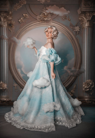 Sky Renaissance Room Fabric Backdrop Sweep-Fabric Photography Sweep-Snobby Drops Fabric Backdrops for Photography, Exclusive Designs by Tara Mapes Photography, Enchanted Eye Creations by Tara Mapes, photography backgrounds, photography backdrops, fast shipping, US backdrops, cheap photography backdrops