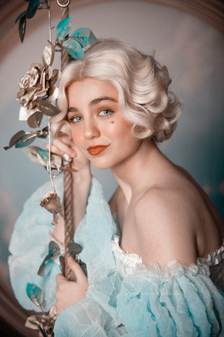 Sky Renaissance Room Fabric Backdrop Sweep-Fabric Photography Sweep-Snobby Drops Fabric Backdrops for Photography, Exclusive Designs by Tara Mapes Photography, Enchanted Eye Creations by Tara Mapes, photography backgrounds, photography backdrops, fast shipping, US backdrops, cheap photography backdrops