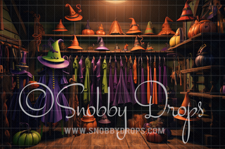 RTS The Stylish Witch Fabric Backdrop 10x8 Fleece-Fabric Photography Backdrop-Snobby Drops Fabric Backdrops for Photography, Exclusive Designs by Tara Mapes Photography, Enchanted Eye Creations by Tara Mapes, photography backgrounds, photography backdrops, fast shipping, US backdrops, cheap photography backdrops
