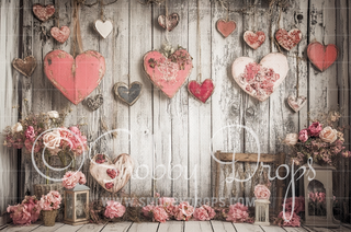 Rustic Valentine Fabric Backdrop-Fabric Photography Backdrop-Snobby Drops Fabric Backdrops for Photography, Exclusive Designs by Tara Mapes Photography, Enchanted Eye Creations by Tara Mapes, photography backgrounds, photography backdrops, fast shipping, US backdrops, cheap photography backdrops