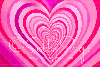 Striped Heart Valentine Fabric Wee Drop-Fabric Photography Backdrop-Snobby Drops Fabric Backdrops for Photography, Exclusive Designs by Tara Mapes Photography, Enchanted Eye Creations by Tara Mapes, photography backgrounds, photography backdrops, fast shipping, US backdrops, cheap photography backdrops