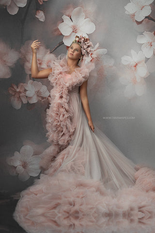 Sweet Dreams- Painterly Fine Art Floral Fabric Backdrop Sweep-Fabric Photography Sweep-Snobby Drops Fabric Backdrops for Photography, Exclusive Designs by Tara Mapes Photography, Enchanted Eye Creations by Tara Mapes, photography backgrounds, photography backdrops, fast shipping, US backdrops, cheap photography backdrops
