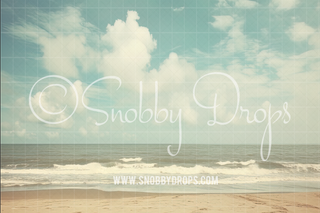 Vintage Beach Vibes Fabric Backdrop-Fabric Photography Backdrop-Snobby Drops Fabric Backdrops for Photography, Exclusive Designs by Tara Mapes Photography, Enchanted Eye Creations by Tara Mapes, photography backgrounds, photography backdrops, fast shipping, US backdrops, cheap photography backdrops