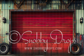 Vintage Car Garage 3 Piece Room Set-Photography Backdrop 3P Room Set-Snobby Drops Fabric Backdrops for Photography, Exclusive Designs by Tara Mapes Photography, Enchanted Eye Creations by Tara Mapes, photography backgrounds, photography backdrops, fast shipping, US backdrops, cheap photography backdrops