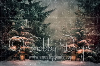 Vintage Christmas Pines Fabric Backdrop-Fabric Photography Backdrop-Snobby Drops Fabric Backdrops for Photography, Exclusive Designs by Tara Mapes Photography, Enchanted Eye Creations by Tara Mapes, photography backgrounds, photography backdrops, fast shipping, US backdrops, cheap photography backdrops