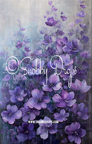 Violets Floral Texture Fine Art Floral Fabric Backdrop Sweep-Fabric Photography Sweep-Snobby Drops Fabric Backdrops for Photography, Exclusive Designs by Tara Mapes Photography, Enchanted Eye Creations by Tara Mapes, photography backgrounds, photography backdrops, fast shipping, US backdrops, cheap photography backdrops