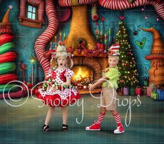 Wacky Whimsyville Fabric or Rubber Backed Floor-Floor-Snobby Drops Fabric Backdrops for Photography, Exclusive Designs by Tara Mapes Photography, Enchanted Eye Creations by Tara Mapes, photography backgrounds, photography backdrops, fast shipping, US backdrops, cheap photography backdrops