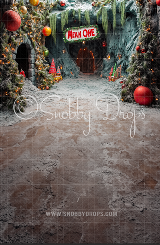 Whimsyville Mean ONE Cave Fabric Backdrop Wee Sweep-Fabric Photography Wee Sweep-Snobby Drops Fabric Backdrops for Photography, Exclusive Designs by Tara Mapes Photography, Enchanted Eye Creations by Tara Mapes, photography backgrounds, photography backdrops, fast shipping, US backdrops, cheap photography backdrops