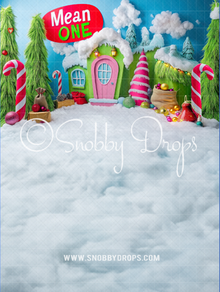 Whimsyville Mean ONE Fabric Backdrop Wee Sweep-Fabric Photography Wee Sweep-Snobby Drops Fabric Backdrops for Photography, Exclusive Designs by Tara Mapes Photography, Enchanted Eye Creations by Tara Mapes, photography backgrounds, photography backdrops, fast shipping, US backdrops, cheap photography backdrops