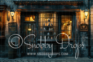 Wizard Owlery Fabric Backdrop-Fabric Photography Backdrop-Snobby Drops Fabric Backdrops for Photography, Exclusive Designs by Tara Mapes Photography, Enchanted Eye Creations by Tara Mapes, photography backgrounds, photography backdrops, fast shipping, US backdrops, cheap photography backdrops