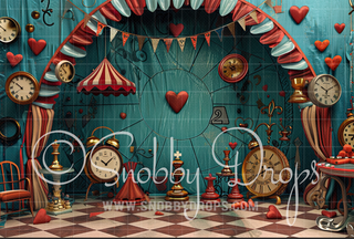 Wonderland Arch Fabric Backdrop-Fabric Photography Backdrop-Snobby Drops Fabric Backdrops for Photography, Exclusive Designs by Tara Mapes Photography, Enchanted Eye Creations by Tara Mapes, photography backgrounds, photography backdrops, fast shipping, US backdrops, cheap photography backdrops