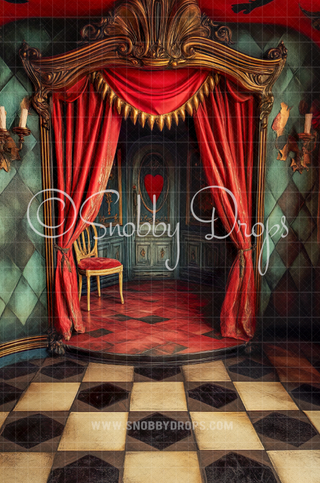 Wonderland Circle Room Fabric Backdrop Sweep-Fabric Photography Sweep-Snobby Drops Fabric Backdrops for Photography, Exclusive Designs by Tara Mapes Photography, Enchanted Eye Creations by Tara Mapes, photography backgrounds, photography backdrops, fast shipping, US backdrops, cheap photography backdrops