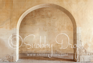 Beige Arch Fabric Backdrop
