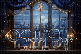 Hanukkah Window Fabric Backdrop