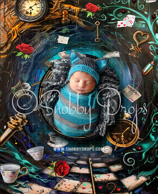 Wonderland Rabbit Hole Newborn Rubber Backed Floor Wee Drop