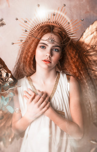 Angels Fresco Renaissance Goddess Fabric Backdrop-Fabric Photography Backdrop-Snobby Drops Fabric Backdrops for Photography, Exclusive Designs by Tara Mapes Photography, Enchanted Eye Creations by Tara Mapes, photography backgrounds, photography backdrops, fast shipping, US backdrops, cheap photography backdrops