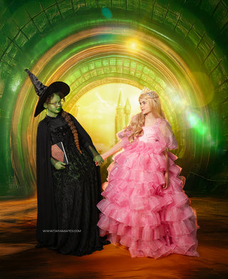 Wicked Portal Window to Oz Fabric Backdrop Sweep-Fabric Photography Sweep-Snobby Drops Fabric Backdrops for Photography, Exclusive Designs by Tara Mapes Photography, Enchanted Eye Creations by Tara Mapes, photography backgrounds, photography backdrops, fast shipping, US backdrops, cheap photography backdrops