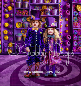 Purple Spiral Fabric Backdrop-Fabric Photography Backdrop-Snobby Drops Fabric Backdrops for Photography, Exclusive Designs by Tara Mapes Photography, Enchanted Eye Creations by Tara Mapes, photography backgrounds, photography backdrops, fast shipping, US backdrops, cheap photography backdrops