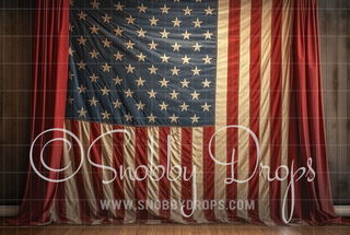 American Flag Patriotic Studio Fabric Backdrop-Fabric Photography Backdrop-Snobby Drops Fabric Backdrops for Photography, Exclusive Designs by Tara Mapes Photography, Enchanted Eye Creations by Tara Mapes, photography backgrounds, photography backdrops, fast shipping, US backdrops, cheap photography backdrops