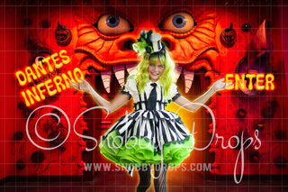 Bug Juice Inferno Club Halloween Fabric Backdrop-Fabric Photography Backdrop-Snobby Drops Fabric Backdrops for Photography, Exclusive Designs by Tara Mapes Photography, Enchanted Eye Creations by Tara Mapes, photography backgrounds, photography backdrops, fast shipping, US backdrops, cheap photography backdrops