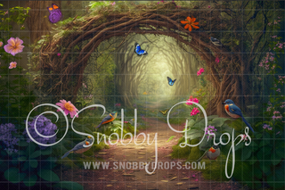 Snow White Forest Arch Fabric Backdrop-Fabric Photography Backdrop-Snobby Drops Fabric Backdrops for Photography, Exclusive Designs by Tara Mapes Photography, Enchanted Eye Creations by Tara Mapes, photography backgrounds, photography backdrops, fast shipping, US backdrops, cheap photography backdrops