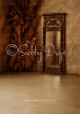 Brown Boho Pampas Backdrop Sweep