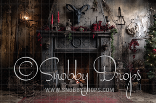 Krampus Room Fabric Backdrop