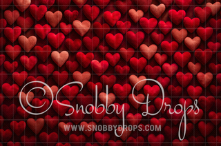 Velvet Hearts Wall Valentine Fabric Backdrop
