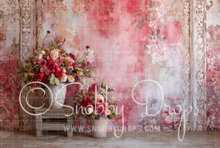Vintage Roses Valentine Fabric Backdrop