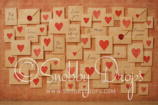 Love Letters Valentine Fabric Backdrop
