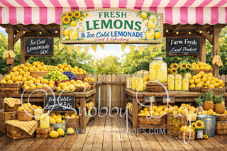 Lemonade Stand Fabric Backdrop