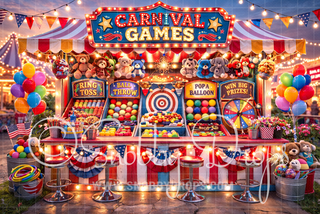 Carnival Games Fabric Backdrop