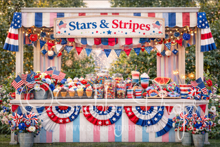 Stars and Stripes Stand Fabric Backdrop