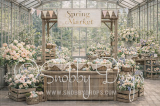 Spring Market Fabric Backdrop