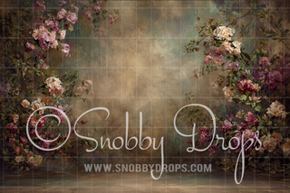 Romanced Painterly Floral Fine Art Fabric Backdrop