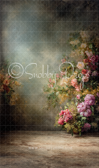 Love at First Sight Floral Fine Art Fabric Backdrop Sweep