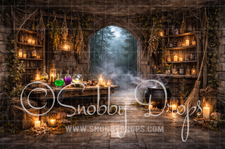 Witch's Apothecary Fabric Backdrop