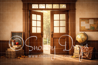 Open Doors! Back to School Fabric Backdrop