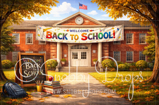 WELCOME! Back to School Fabric Backdrop