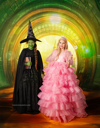 Wicked Portal Window to Oz Fabric Backdrop Sweep-Fabric Photography Sweep-Snobby Drops Fabric Backdrops for Photography, Exclusive Designs by Tara Mapes Photography, Enchanted Eye Creations by Tara Mapes, photography backgrounds, photography backdrops, fast shipping, US backdrops, cheap photography backdrops