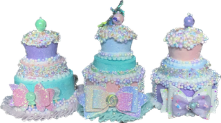 Tiered Candied Cake Hats-Accessories-Snobby Drops Fabric Backdrops for Photography, Exclusive Designs by Tara Mapes Photography, Enchanted Eye Creations by Tara Mapes, photography backgrounds, photography backdrops, fast shipping, US backdrops, cheap photography backdrops