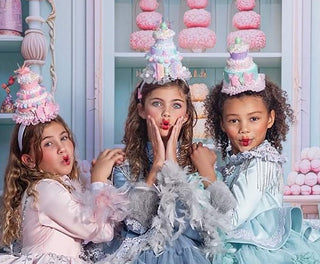 Tiered Candied Cake Hats-Accessories-Snobby Drops Fabric Backdrops for Photography, Exclusive Designs by Tara Mapes Photography, Enchanted Eye Creations by Tara Mapes, photography backgrounds, photography backdrops, fast shipping, US backdrops, cheap photography backdrops